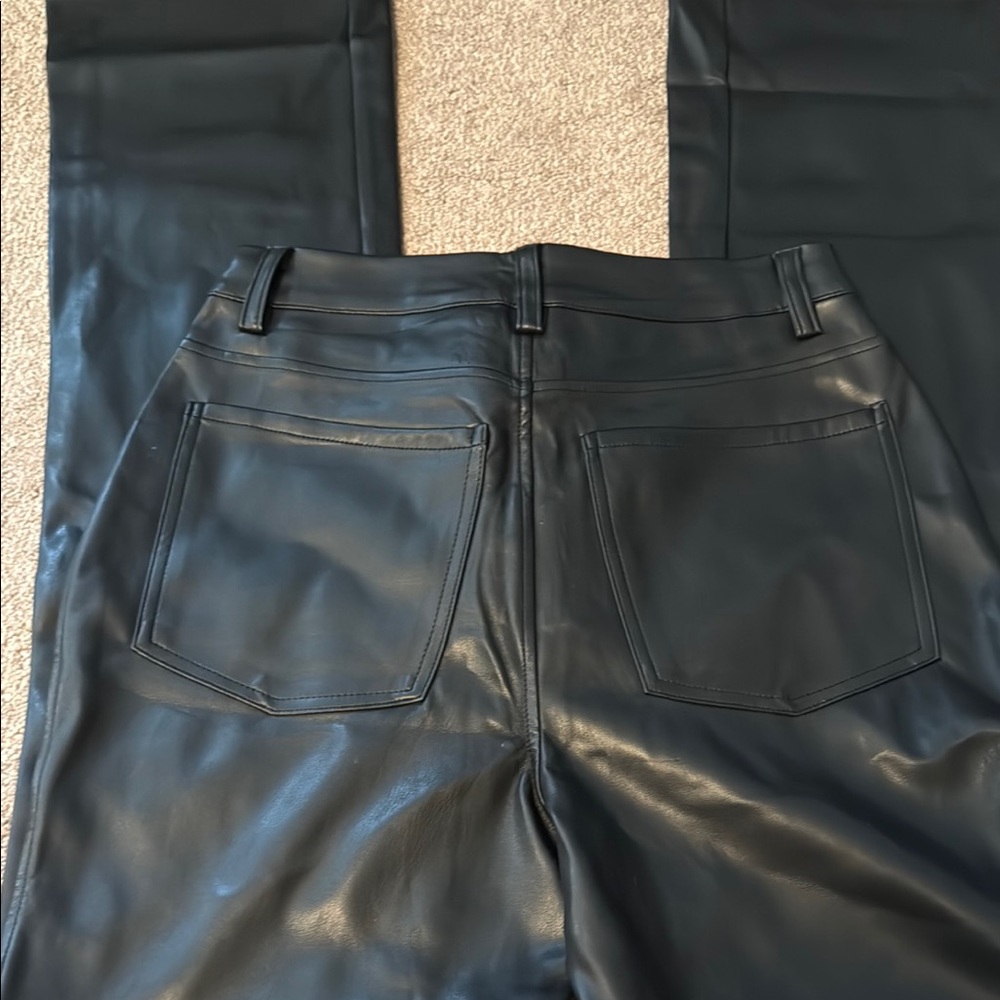 NWT We Wore What Black Lace-Up Faux Leather Pants - Picture 5 of 8